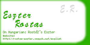 eszter rostas business card
